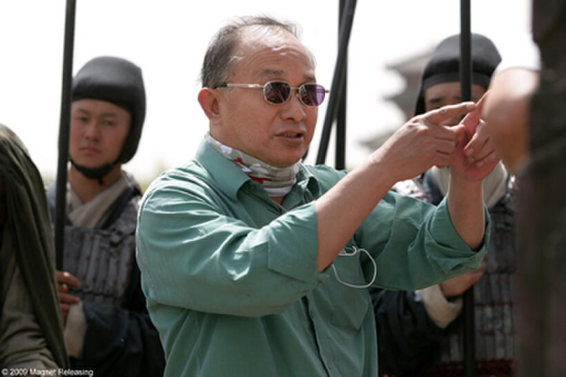Director John Woo on the set of "Red Cliff."