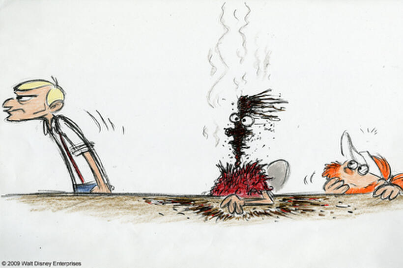 A caricature drawn by Kirk Wise in "Waking Sleeping Beauty."