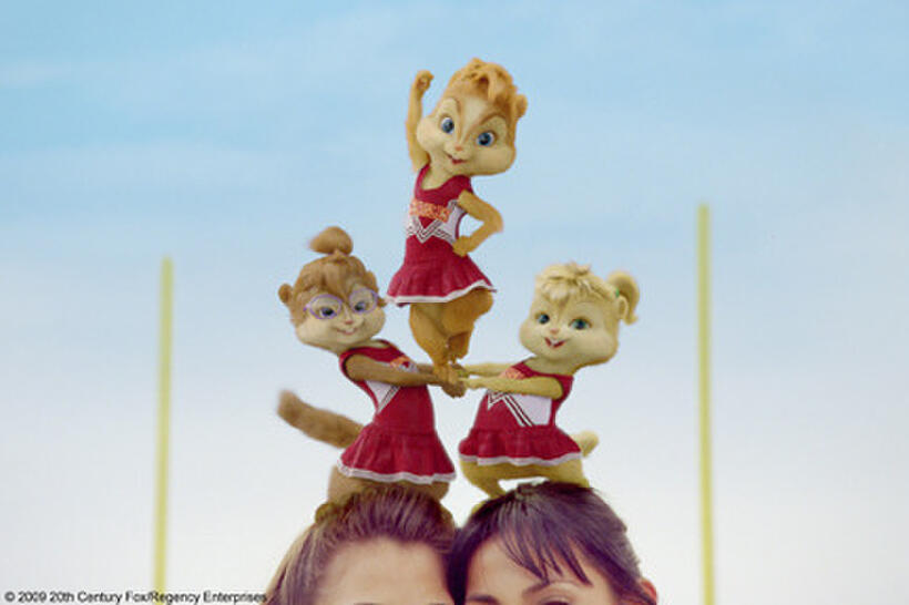 Jeanette, Brittany and Eleanor in "Alvin and the Chipmunks: The Squeakquel."