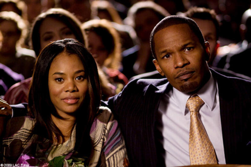 Regina Hall as Kelly Rice and Jamie Foxx as Nick Rice in "Law Abiding Citizen."