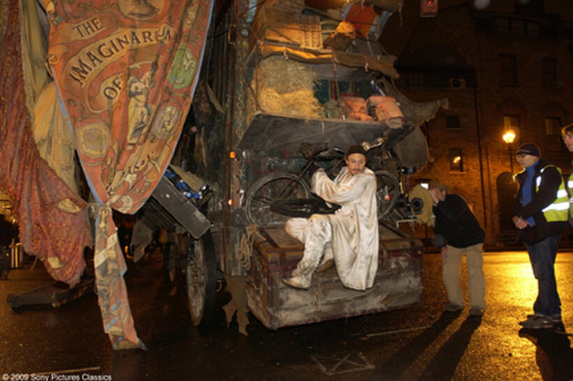 Heath Ledger on the set of "The Imaginarium of Doctor Parnassus."