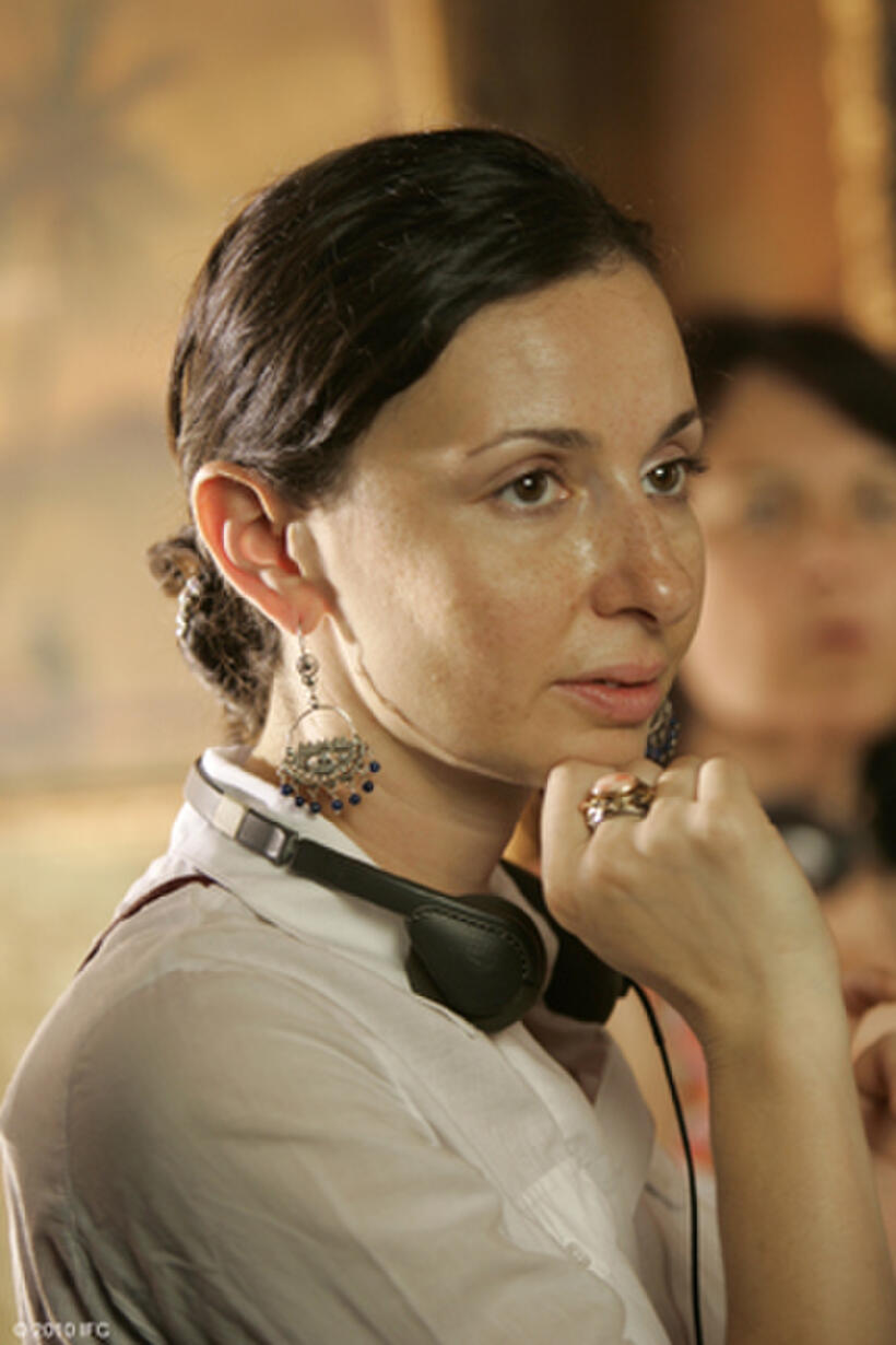 Director Ruba Nadda on the set of "Cairo Time."