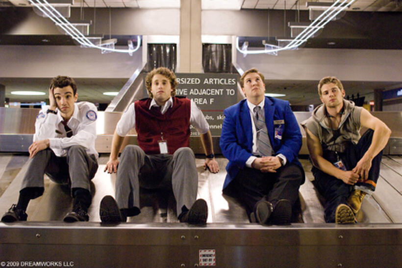 Jay Baruchel as Kirk, T.J. Miller as Stainer, Nate Torrence as Devon and Mike Vogel as Jack in "She's Out of My League."