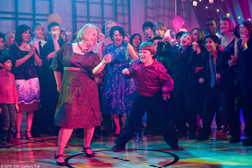 Kaye Capron as Rowley's mother and Robert Capron as Rowley in "Diary of a Wimpy Kid."