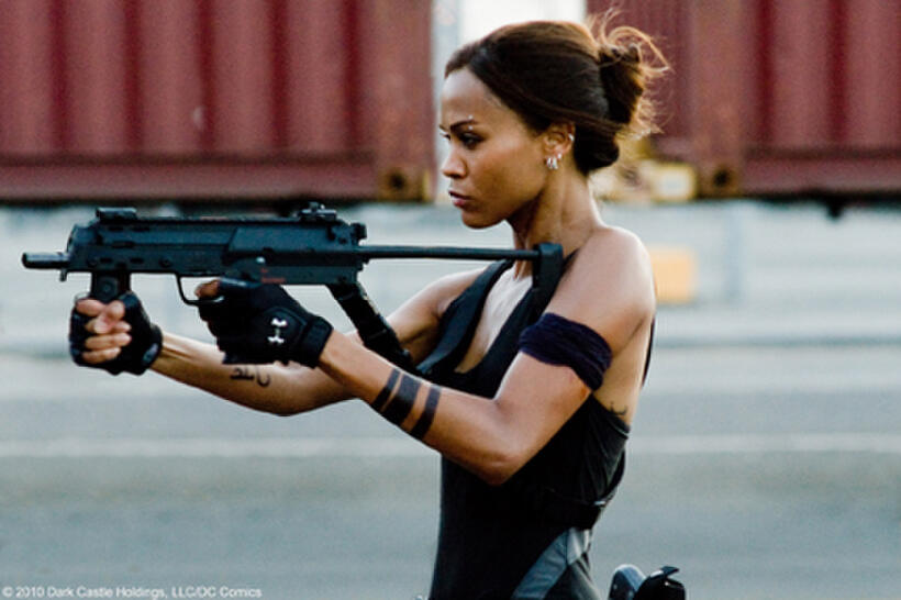 Zoe Saldana as Aisha in "The Losers."