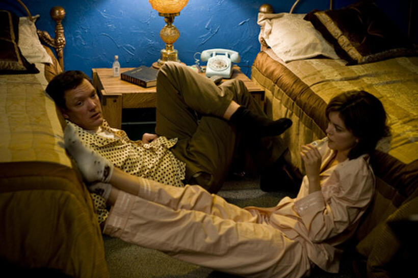 Matthew Lillard as Herman Spooner and Nora Zehetner as Rose Conlin in ``Spooner.''