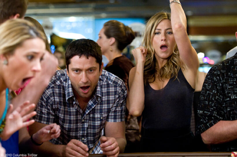 Gerard Butler as Milo and Jennifer Aniston as Nicole in "The Bounty Hunter."