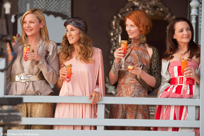 Kim Cattrall as Samantha, Sarah Jessica Parker as Carrie, Cynthia Nixon as Miranda and Kristin Davis as Charlotte in "Sex and the City 2."