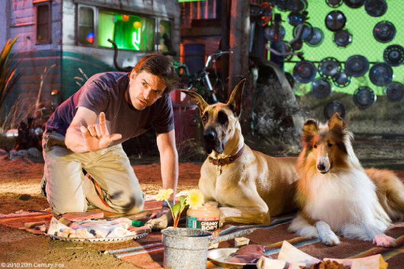 Director Tom Dey on the set of "Marmaduke."