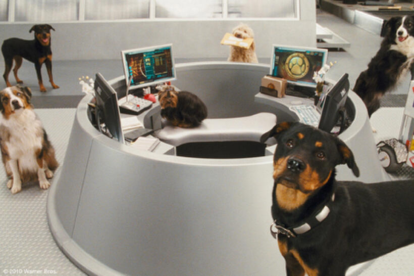 A scene from the film "Cats & Dogs: The Revenge of Kitty Galore."