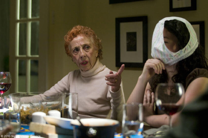 Ann Morgan Guilbert as Andra and Sarah Steele as Abby in "Please Give."