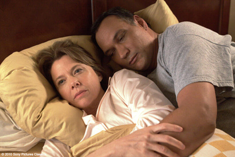 Annette Bening as Karen and Jimmy Smits as Paco in "Mother and Child."