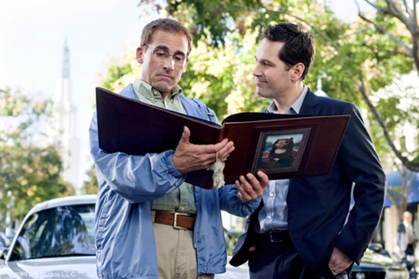 Steve Carell as Barry and Paul Rudd as Tim in "Dinner for Schmucks."