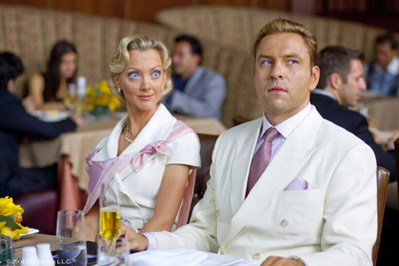 Lucy Davenport as Birgit and David Walliams as Mueller in "Dinner for Schmucks."