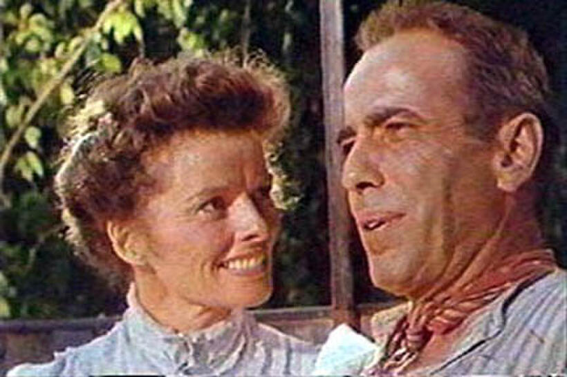 Katherine Heprbun and Humphrey Bograt in "The African Queen."