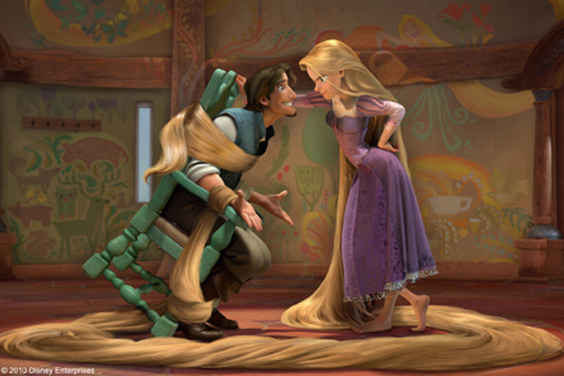 Flynn Rider and Rapunzel in "Tangled."