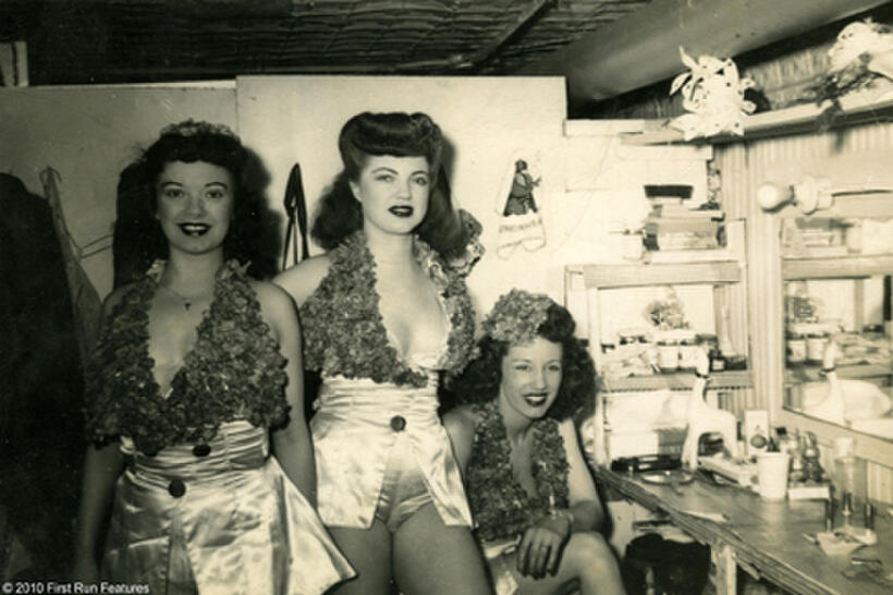 Burlesque dancers in "Behind the Burly Q."