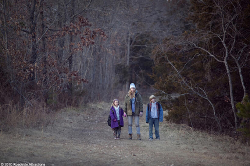Ashlee Thompson as Ashlee, Jennifer Lawrence as Ree Dolly and Isaiah Stone as Sonny in "Winter's Bone."