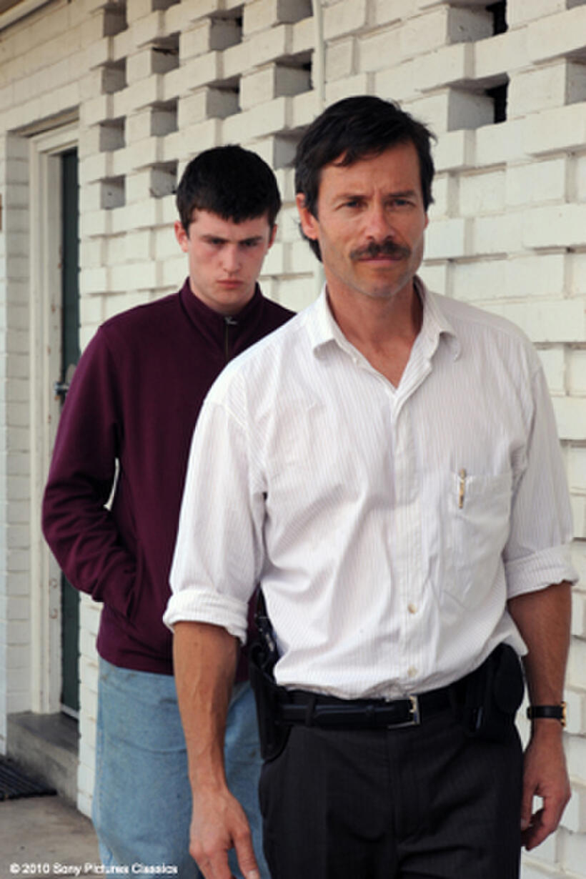 James Frecheville as Joshua "J" Cody and Guy Pearce as Det. Senior Sgt. Nathan Leckie in "Animal Kingdom."
