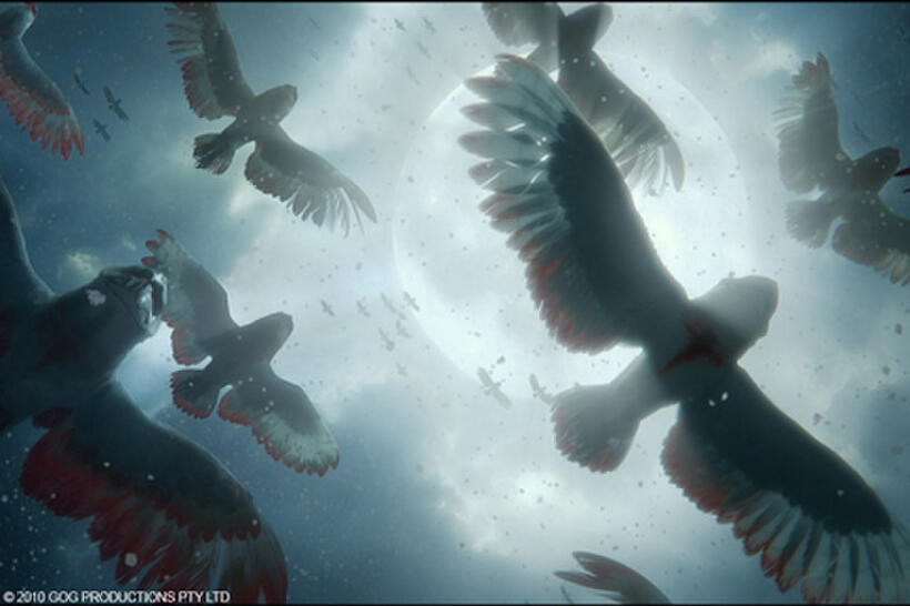A scene from the film "Legend of the Guardians: The Owls of Ga'Hoole."