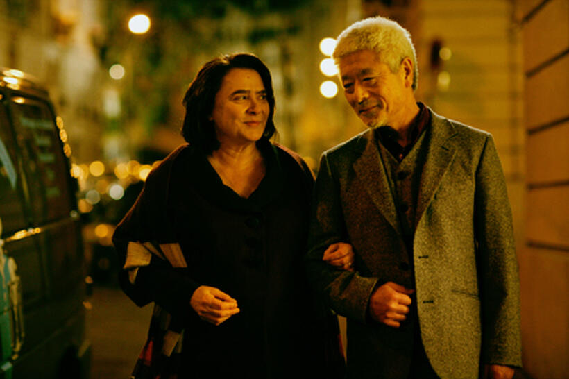 Josiane Balasko as Renee Michel and Togo Igawa as Kakuro Ozu in ``The Hedgehog.''