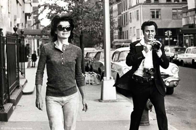 Jacqueline Kennedy Onassis and Ron Galella in "Smash His Camera."