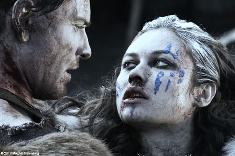 Michael Fassbender as Quintus Dias and Olga Kurylenko as Etain in "Centurion."
