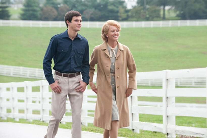 Drew Roy as Seth Hancock and Diane Lane as Penny Chenery in "Secretariat."