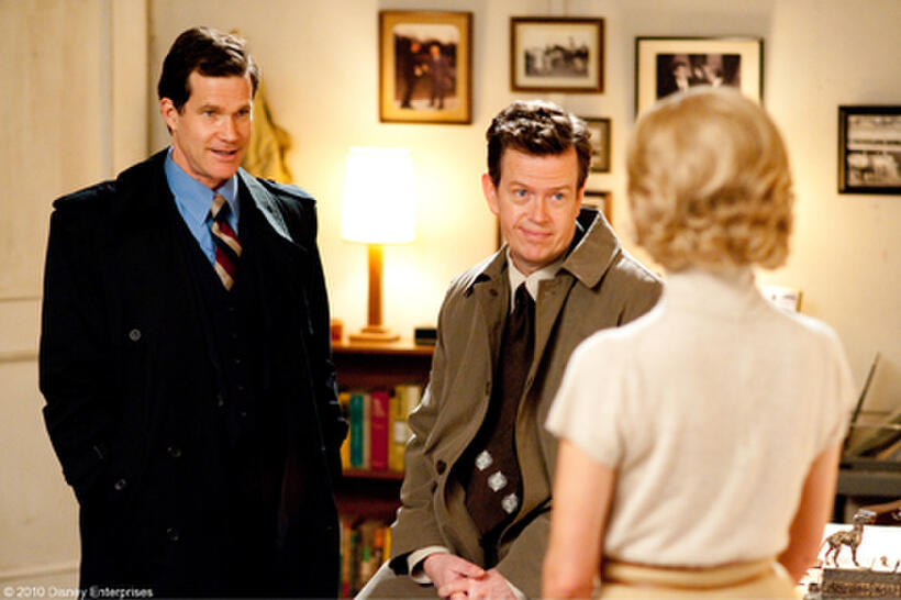 Dylan Walsh as Jack Tweedy, Dylan Baker as Hollis Chenery and Diane Lane as Penny Chenery in "Secretariat."