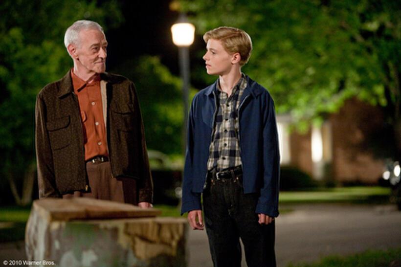 John Mahoney as Chet and Callan McAuliffe as Bryce in "Flipped."