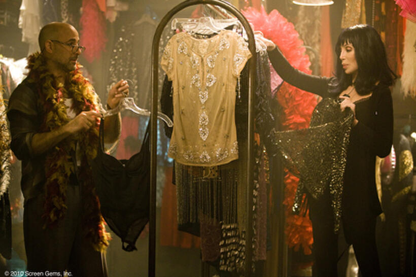 Stanley Tucci as Sean and Cher as Tess in "Burlesque."