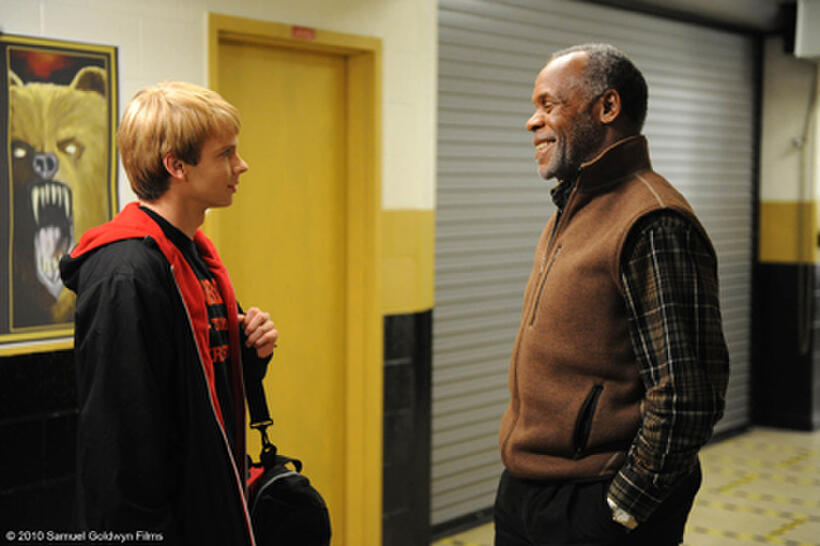 Devon Graye as Cal and Danny Glover as Mr. Newman in "Legendary."