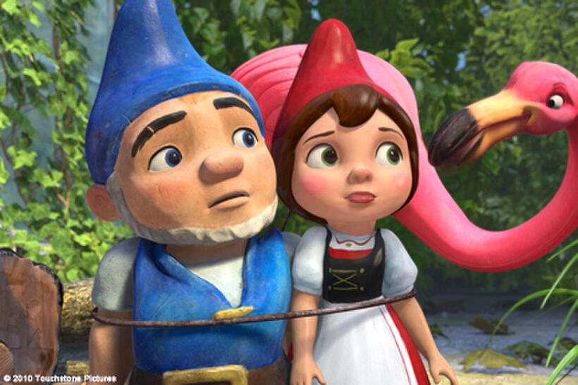 James McAvoy as Gnomeo and Emily Blunt as Juliet in "Gnomeo and Juliet.''