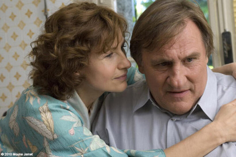 Marie Bunel as Francoise and Gerard Depardieu as Paul Bellamy in "Inspector Bellamy."
