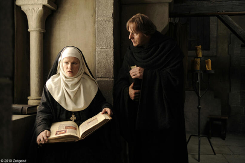 Barbara Sukowa as Hildegard von Bingen and Heino Ferch as Brother Volmar in "Vision: From the Life of Hildegard von Bingen."