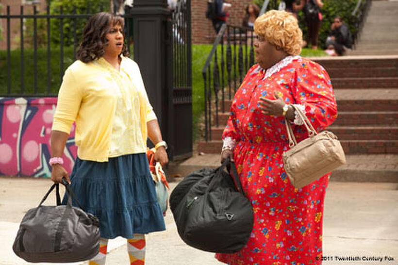Brandon T. Jackson as Charmaine and Martin Lawrence as Big Momma in ``Big Mommas: Like Father, Like Son.''