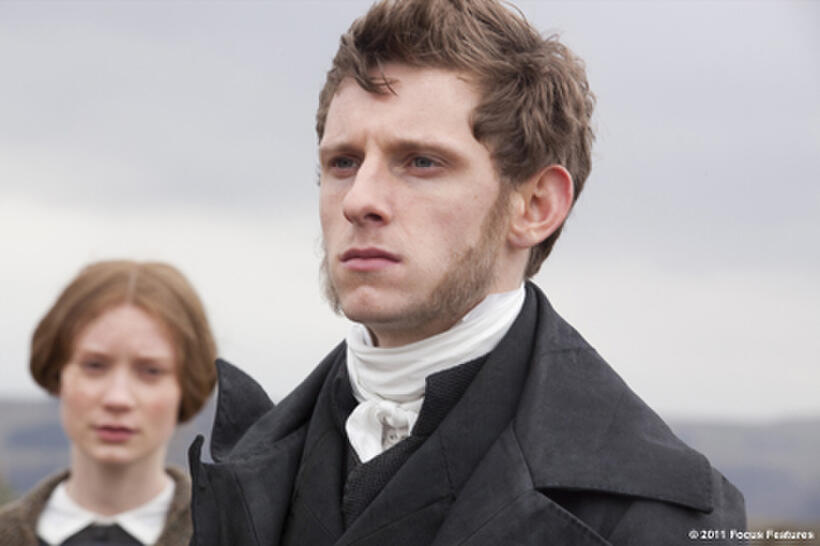 Mia Wasikowska as Jane Eyre and Jamie Bell as St. John in ``Jane Eyre.''