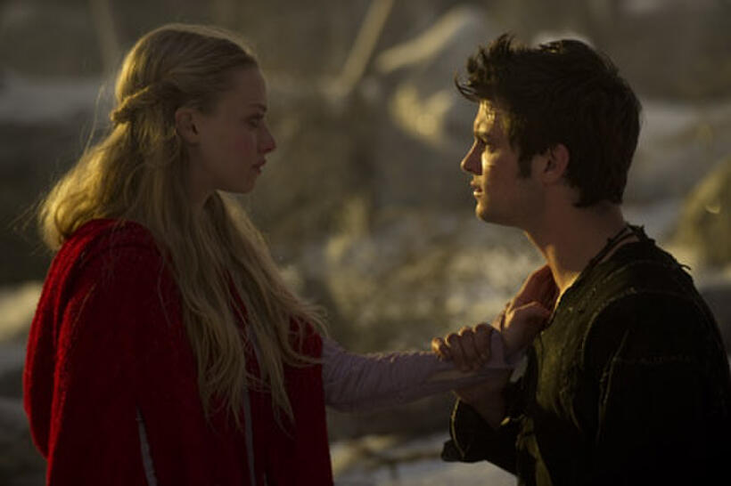 Amanda Seyfried as Valerie and Shiloh Fernandez as Peter in ``Red Riding Hood.''