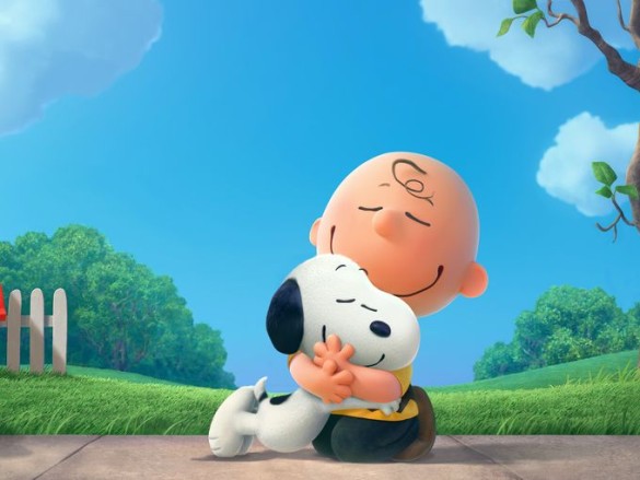 Peanuts Movie Charlie and Snoopy hug