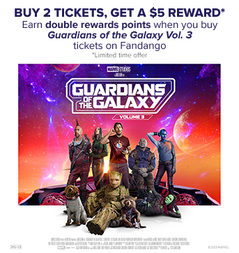 Get 2X Rewards Points with Guardians Tickets