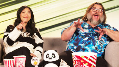 Jack Black and Awkwafina Break Out Into Song Creating Po's Playlist for 'Kung Fu Panda 4'