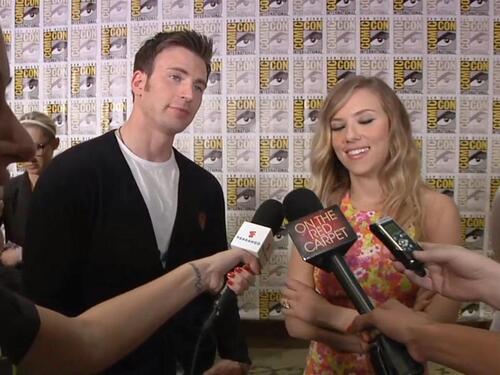 SDCC Exclusive: Captain America 2 - Chris Evans, Scarlett Johansson