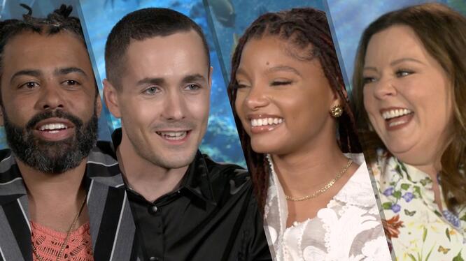 The Cast of 'The Little Mermaid' on Kissing Advice, Disney Hype Men, & Becoming Their Characters