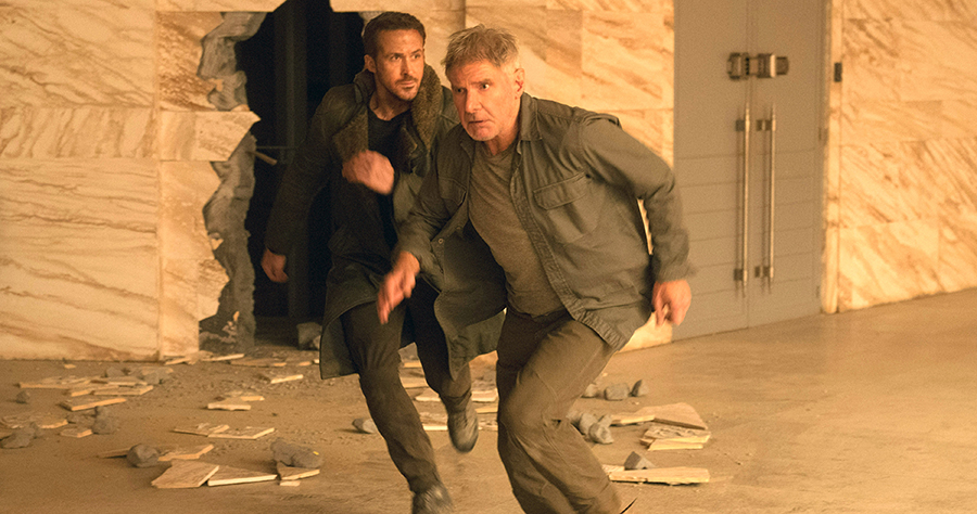 Ryan Gosling and Harrison Ford in Blade Runner 2049
