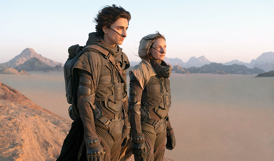 Timothee Chalamet and Rebecca Ferguson in Dune