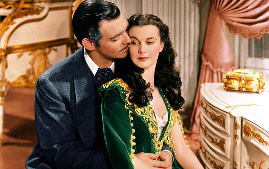 Clark Gable and Vivien Leigh in Gone with the Wind