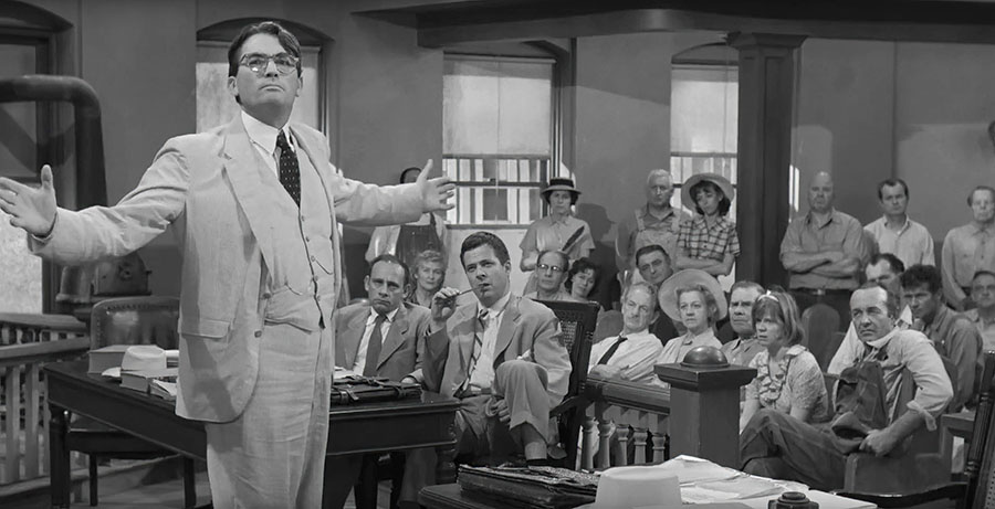Gregory Peck in To Kill A Mockingbird