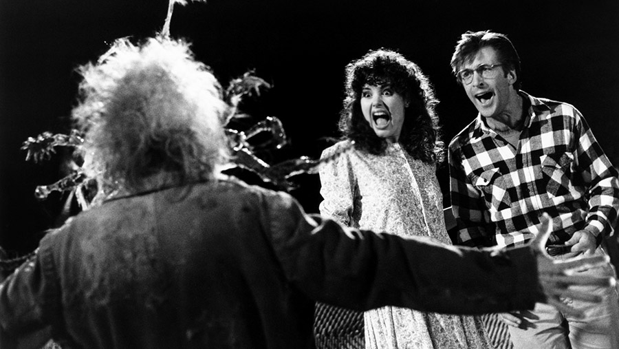 Michael Keaton, Alec Baldwin and Geena Davis in Beetlejuice