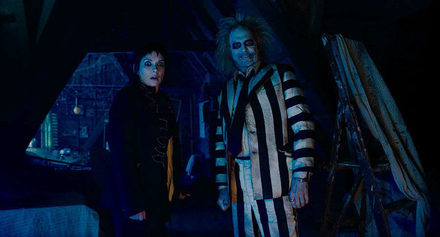 Winona Ryder and Michael Keaton in Beetlejuice Beetlejuice
