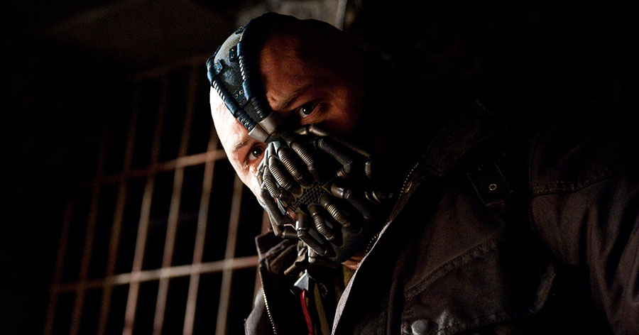 Tom Hardy as Bane in The Dark Knight Rises
